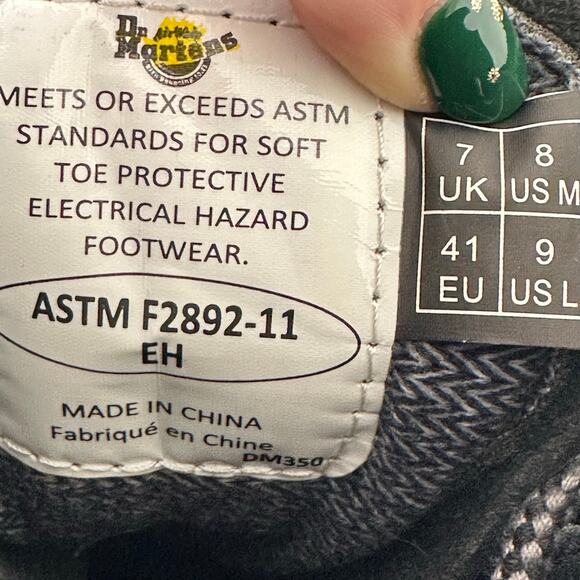 Dr. Martens Industrial 1460 ASTM F2892 Safety Work Boots Slip Resistant Mens 8 - Picture 2 of 6